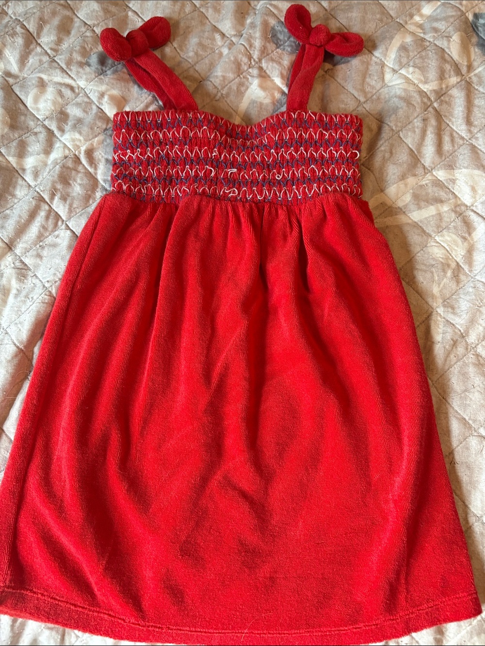 Cat & Jack Red Terry Cloth Dress. Size XS (4/5)